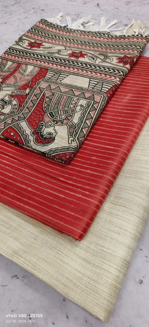 Premium Dupion Silk Elegance — Screen Print Edition